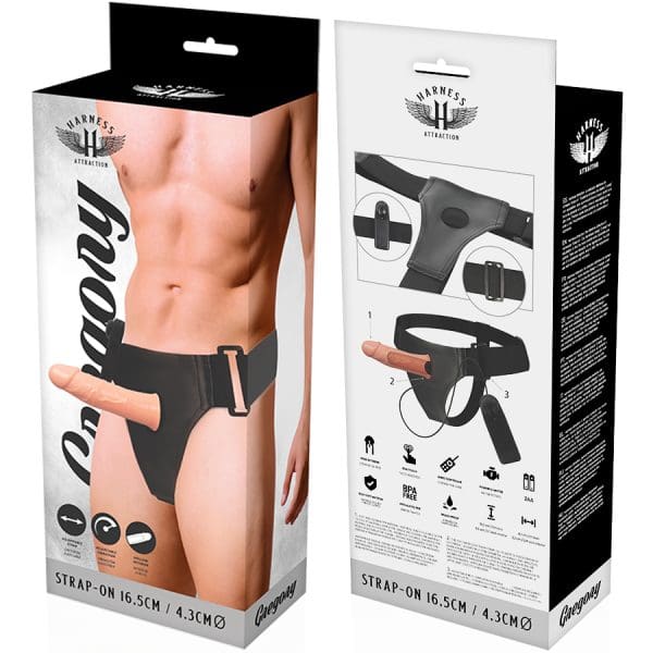 HARNESS ATTRACTION - GREGORY HOLLOW RNES WITH VIBRATOR 16.5 X 4.3CM 7